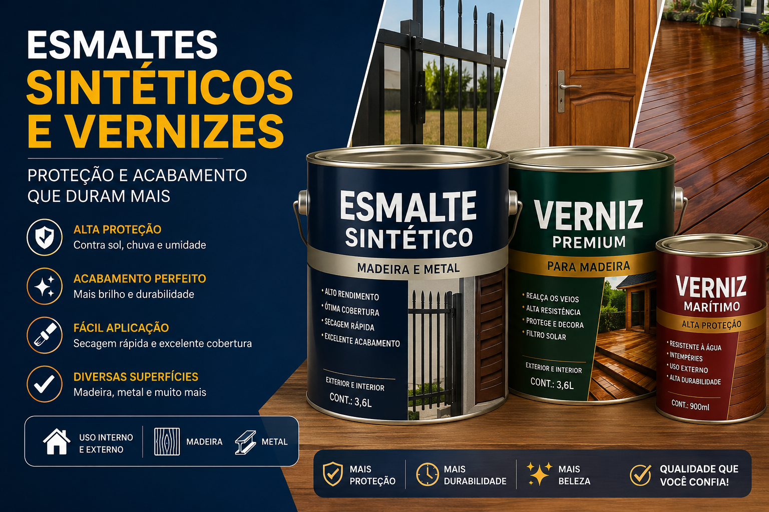 Madeiras e Metais