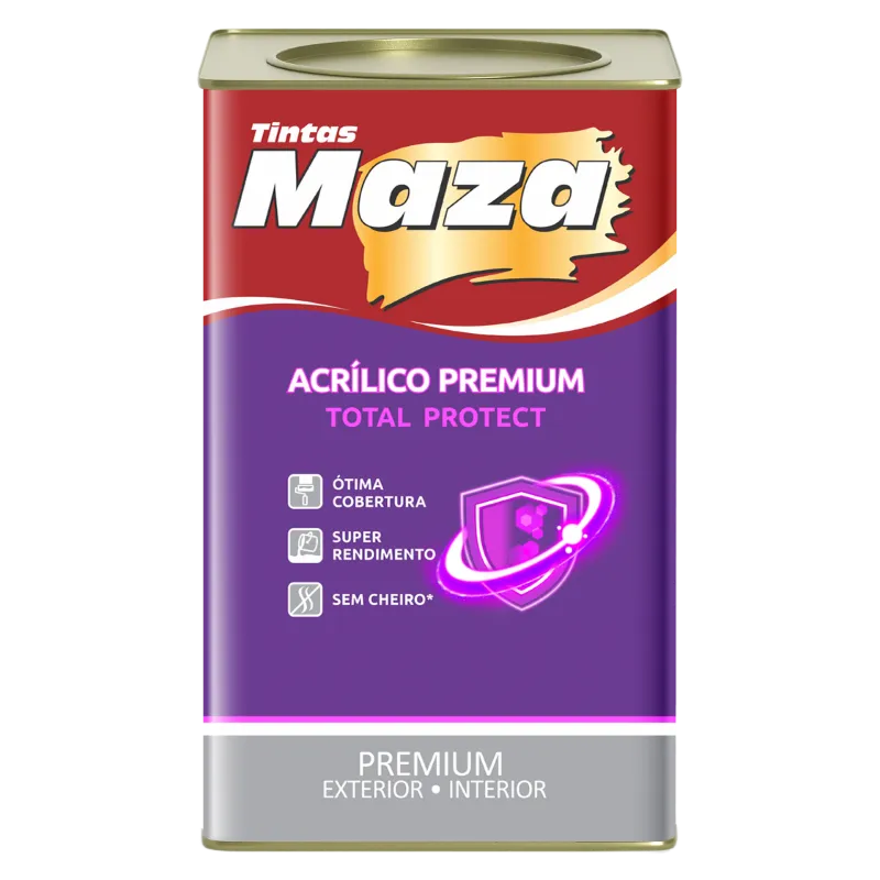 Maza Acrílico Premium Total Protect Acetinado Branco 18l